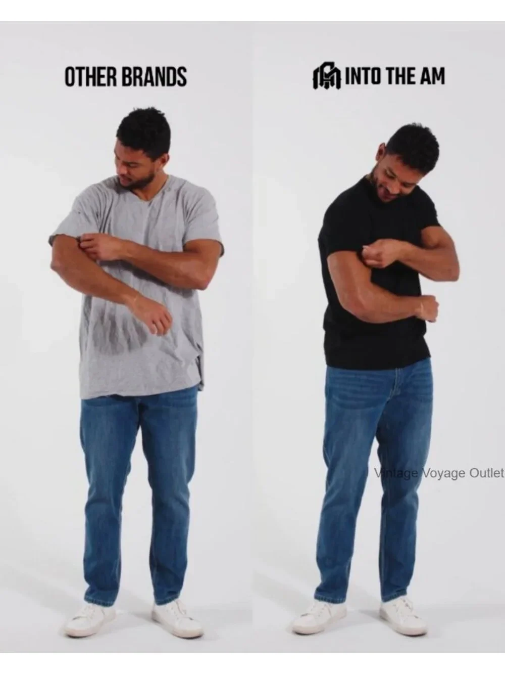 Men's Cotton Crew Neck Athletic Fit T-Shirts with 4-Way Stretch, Tag-Free